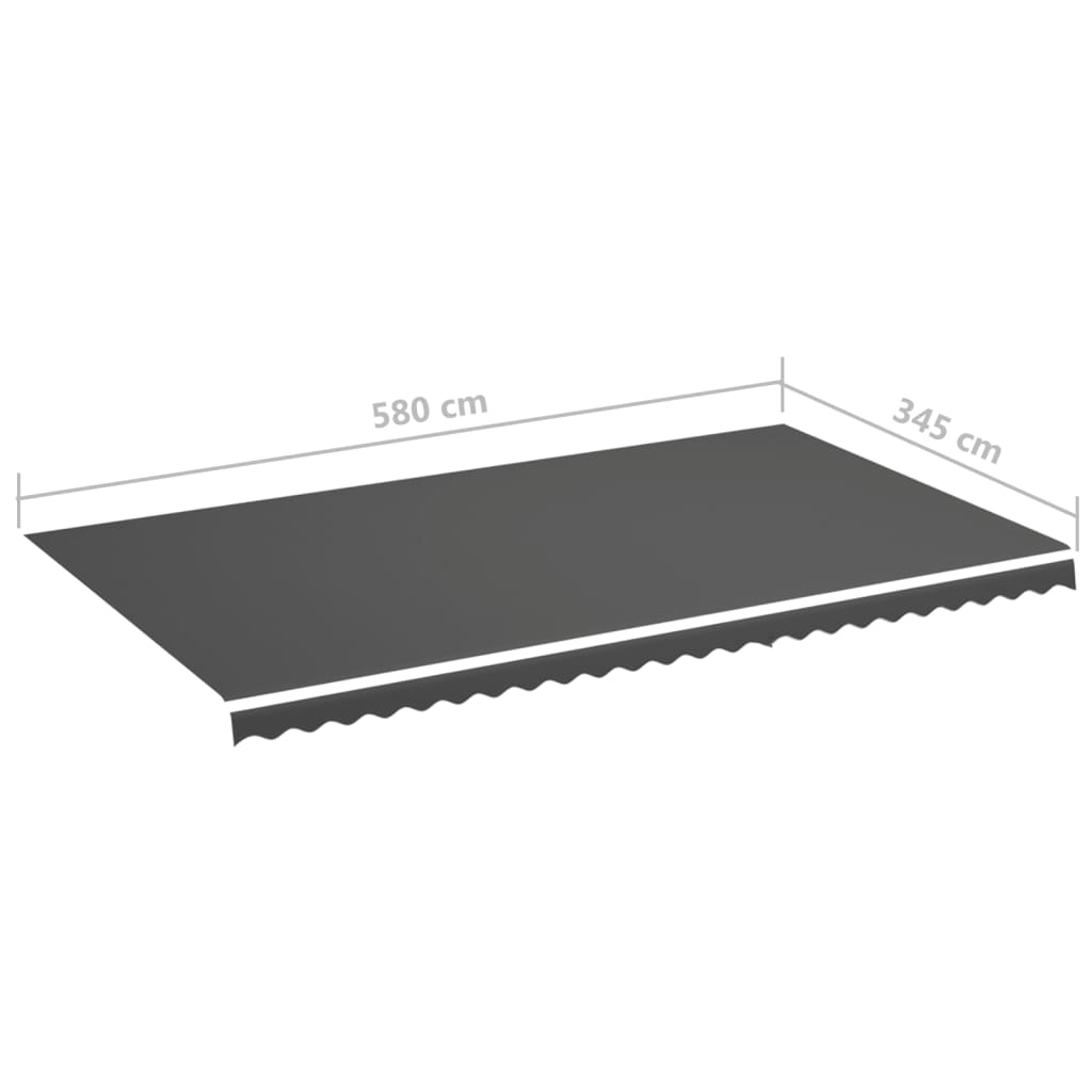 Tessuto di Ricambio per Tenda da Sole Antracite 6x3,5 m | homemem39