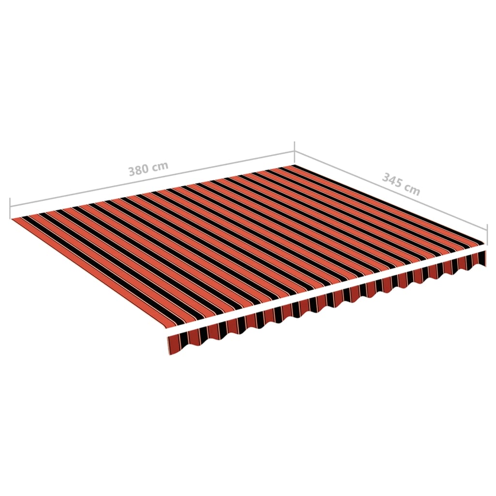 Tessuto di Ricambio per Tenda da Sole Arancione e Marrone 4x3,5 m Poliestere | homemem39