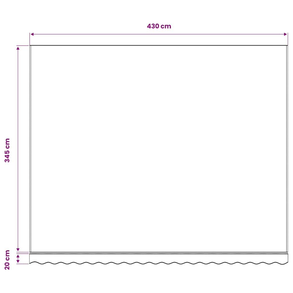 Tessuto di ricambio Tenda da Sole Arancione e Marrone 450x350cm