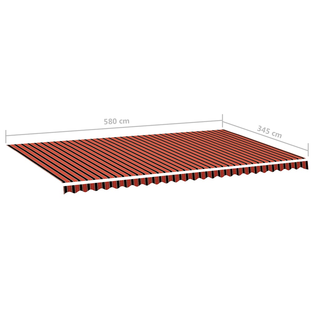 Tessuto Ricambio per Tenda da Sole Arancione e Marrone 6x3,5 m | homemem39