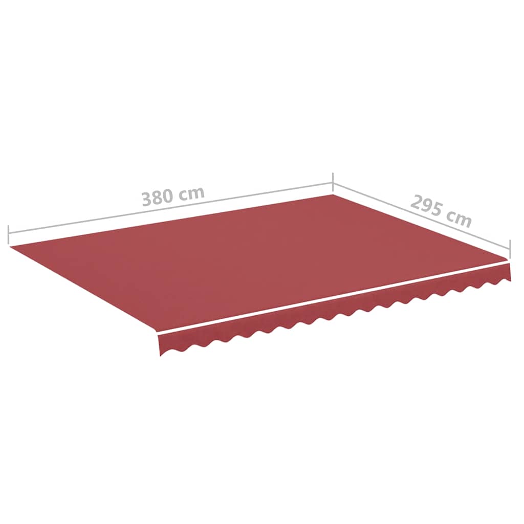 Tessuto di Ricambio per Tenda da Sole Rosso Borgogna 4x3 m Poliestere | homemem39