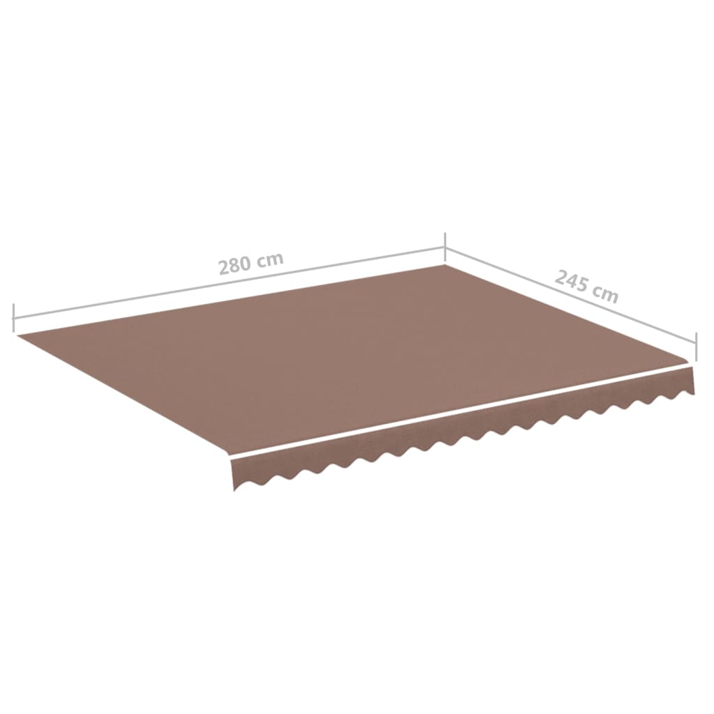 Tessuto di Ricambio per Tenda da Sole Marrone 3x2,5 m | homemem39
