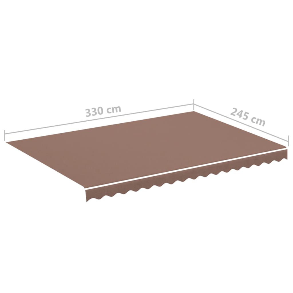 Tessuto di Ricambio per Tenda da Sole Marrone 3,5x2,5 m | homemem39