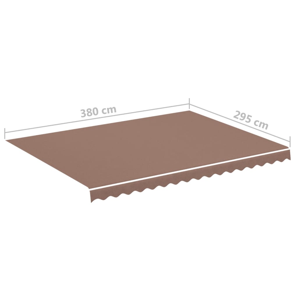 Tessuto di Ricambio per Tenda da Sole Marrone 4x3 m Poliestere | homemem39