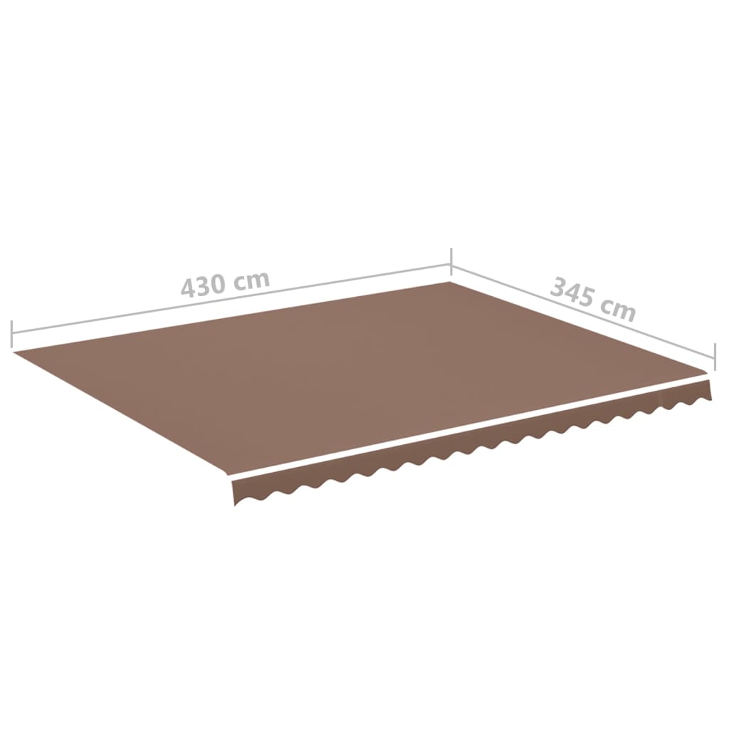 Tessuto di Ricambio per Tenda da Sole Marrone 4,5x3,5 m | homemem39