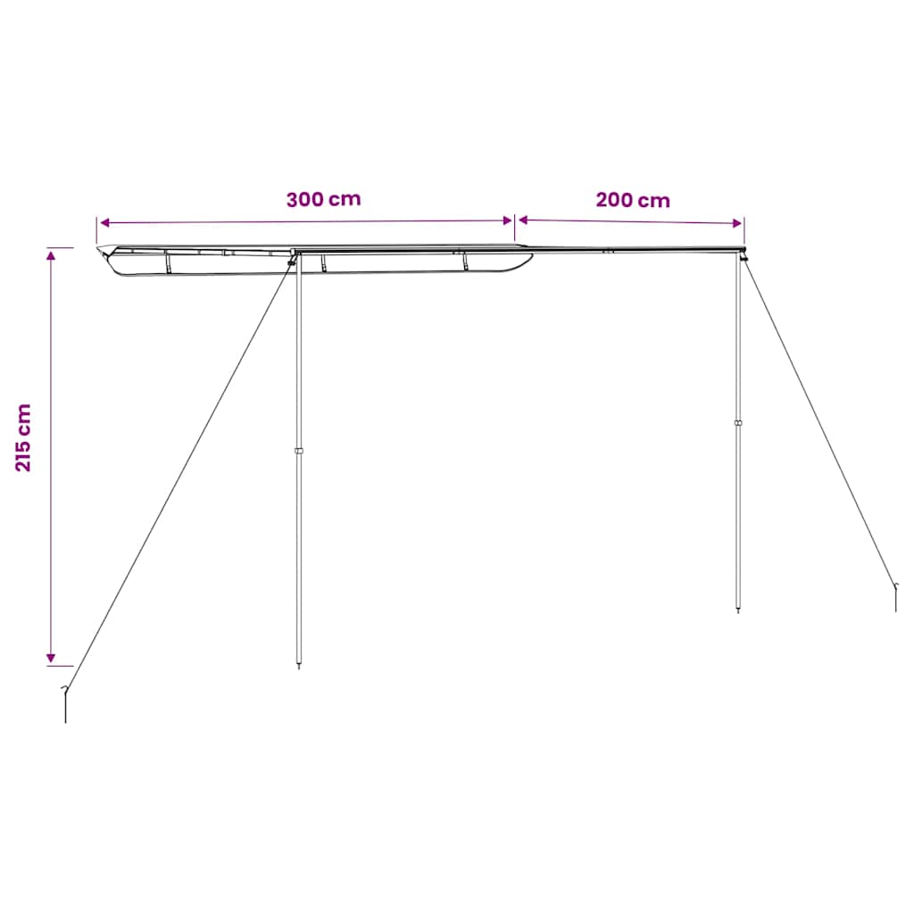 Tessuto di ricambio Tenda da Sole Giallo e Arancione 350x250 cm