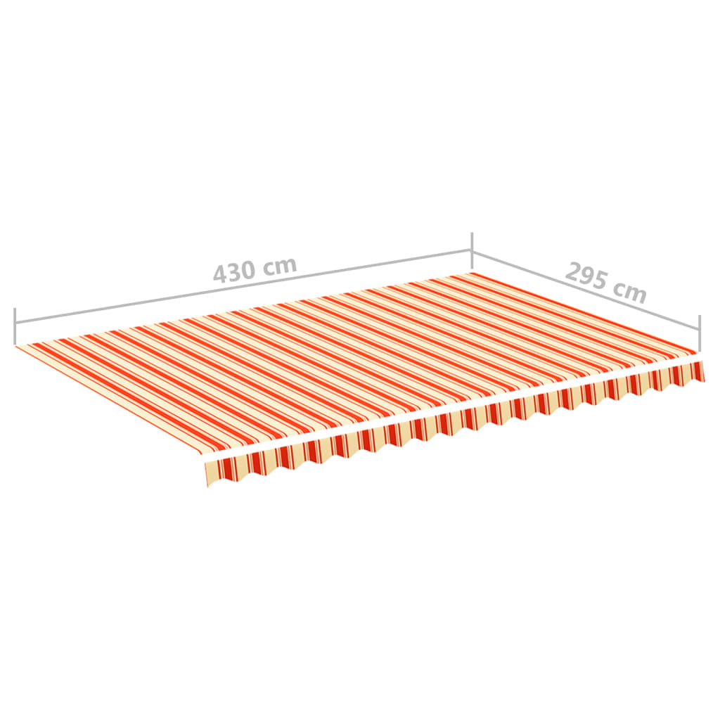 Tessuto di Ricambio per Tenda da Sole Giallo e Arancio 4,5x3 m | homemem39