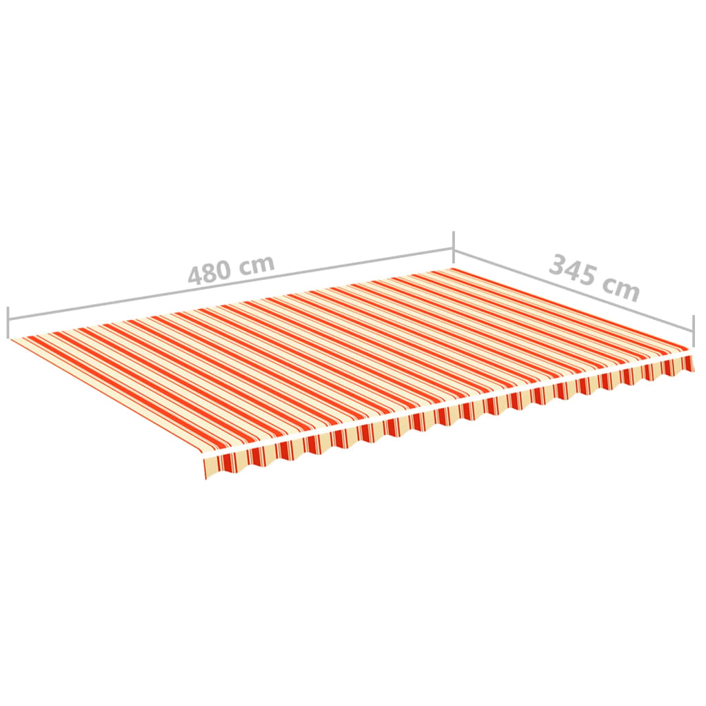 Tessuto di Ricambio per Tenda da Sole Giallo e Arancio 5x3,5 m | homemem39