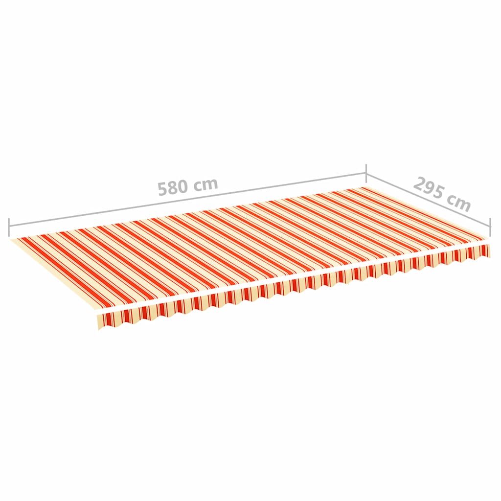 Tessuto di Ricambio per Tenda da Sole Giallo e Arancione 6x3 m Poliestere | homemem39