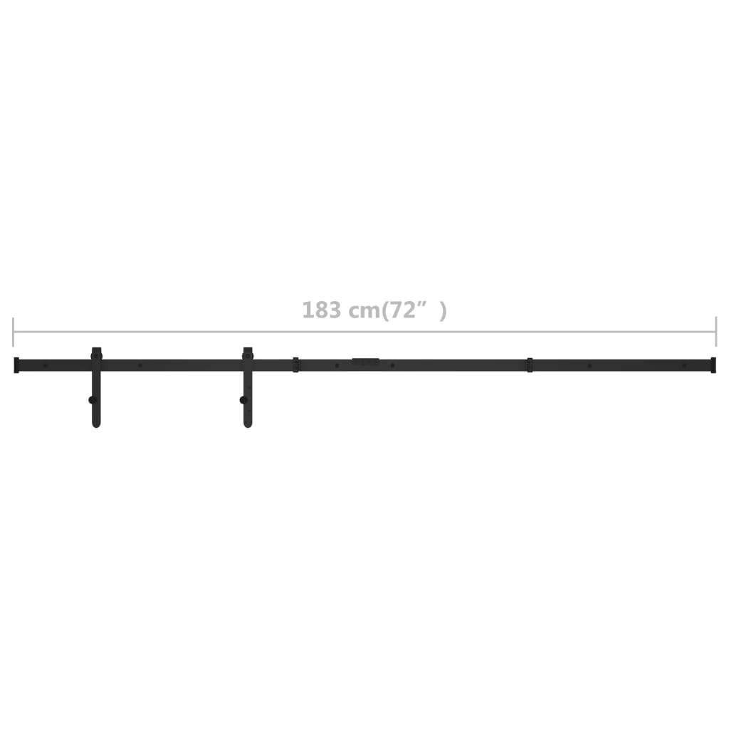 Kit Mini Anta Scorrevole Armadio in Acciaio al Carbonio 183 cm | homemem39
