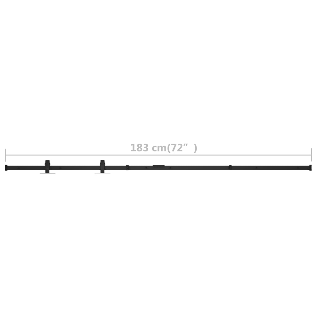 Kit Mini Anta Scorrevole Armadio in Acciaio al Carbonio 183 cm | homemem39