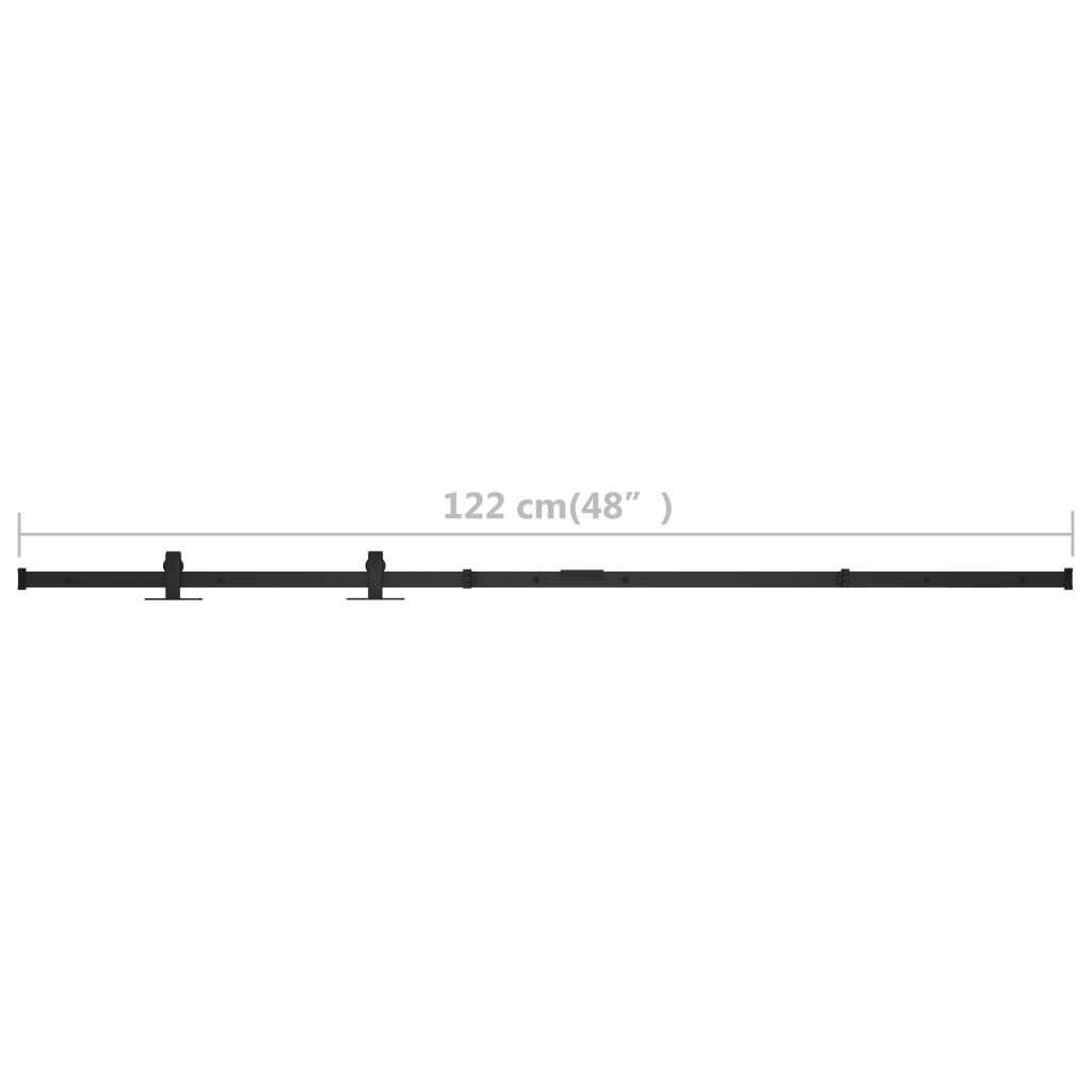 Kit Mini Anta Scorrevole Armadio in Acciaio al Carbonio 122 cm | homemem39