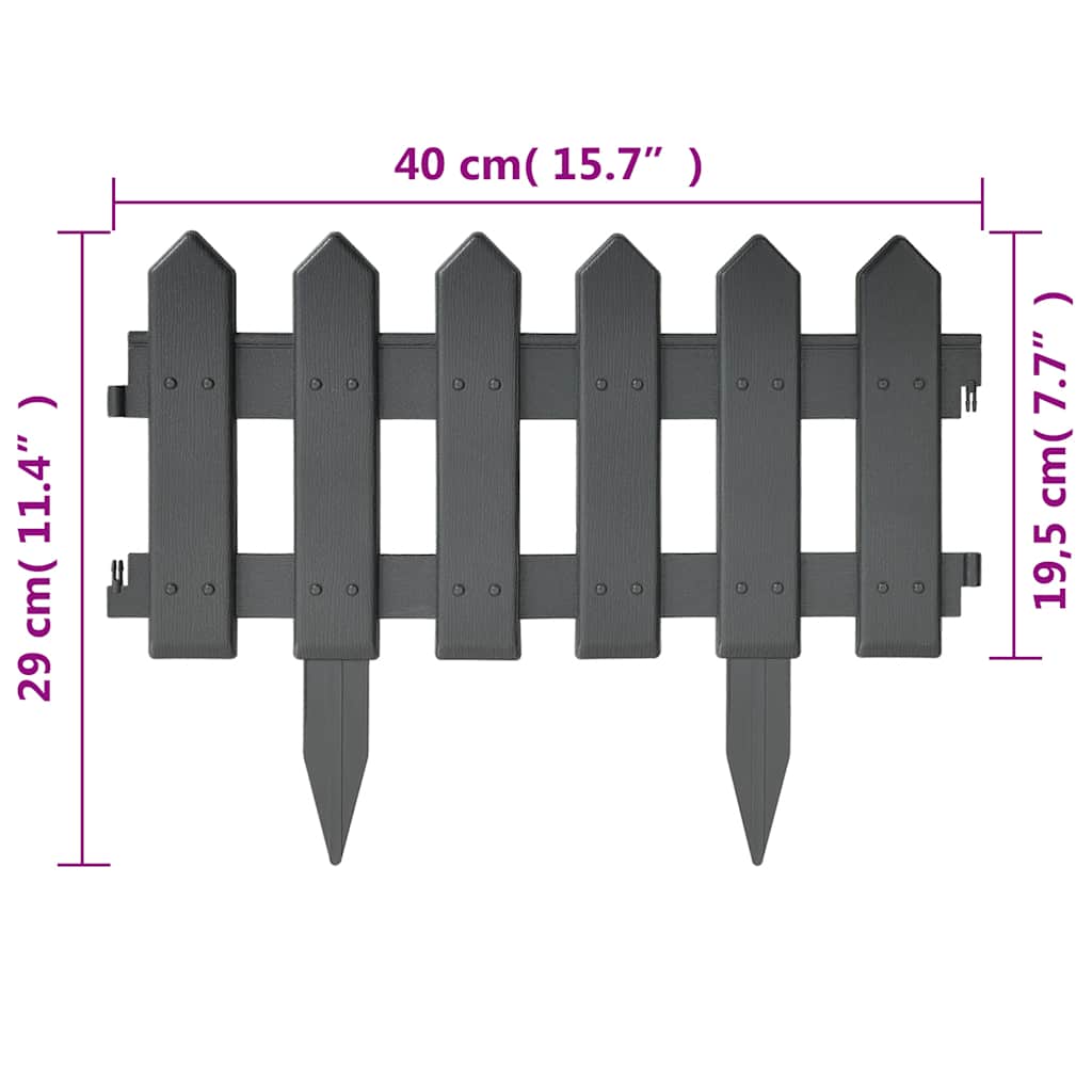 Bordi per Prato 25 pz Antracite 10 m in PP | homemem39