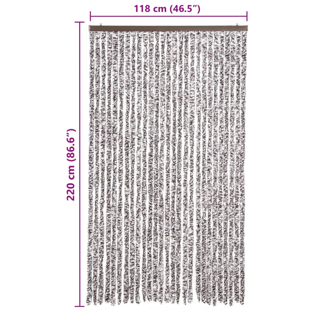 Zanzariera Marrone e Beige 118x220 cm Ciniglia | homemem39