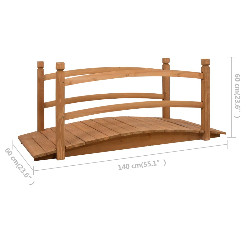 Ponte da Giardino 140x60x60 cm in Legno Massello di Abete | homemem39