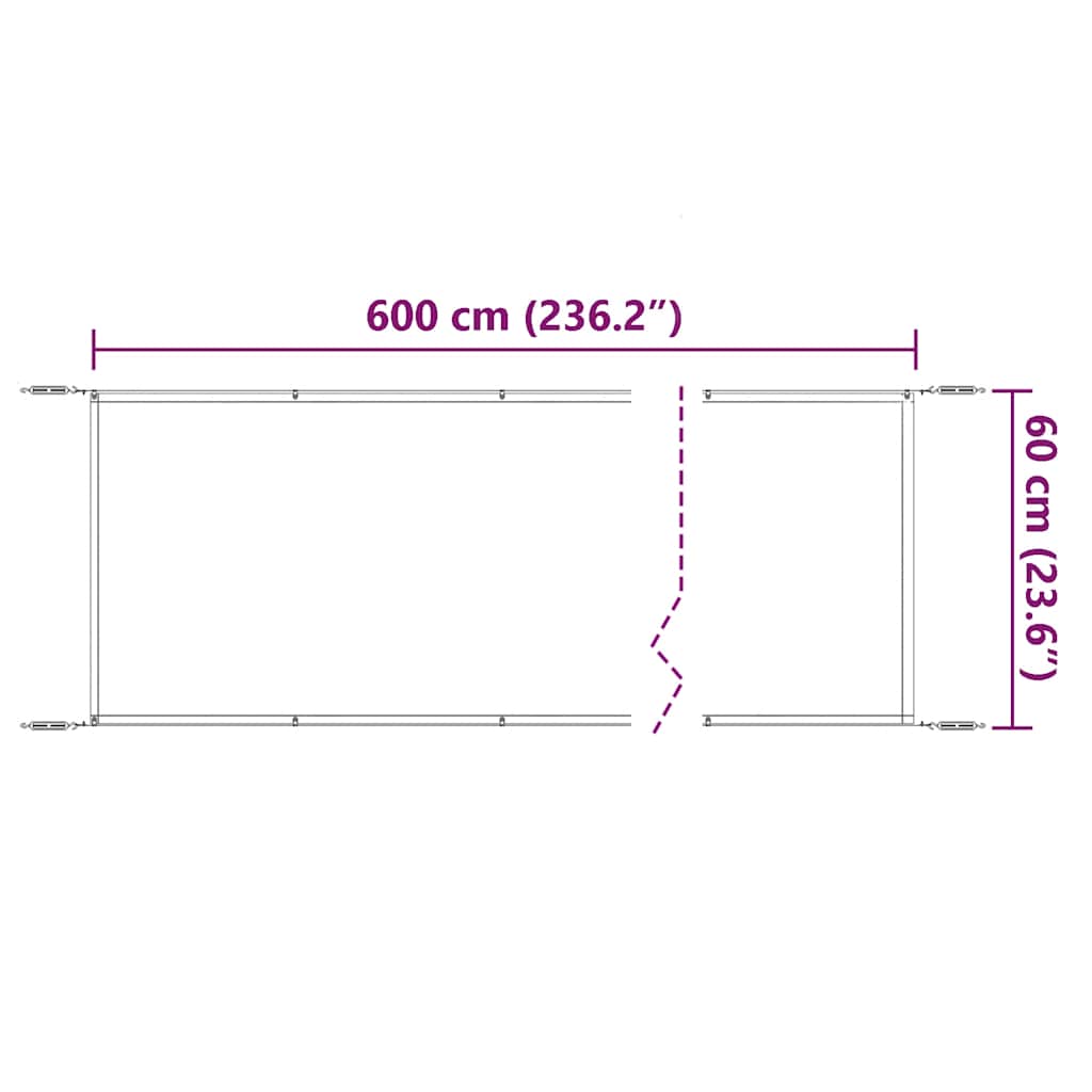 Paravento Verticale Verde Chiaro 60x600 cm in Tessuto Oxford | homemem39
