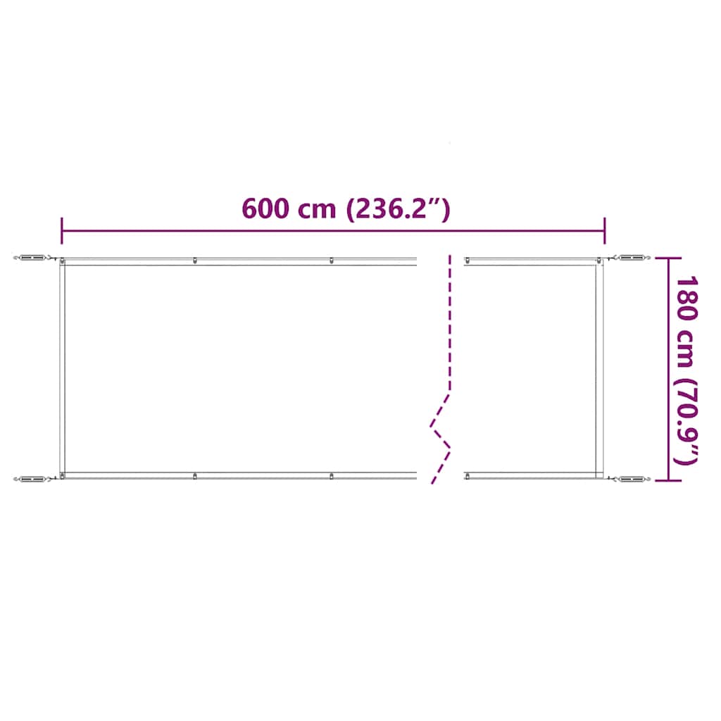 Paravento Verticale Verde Chiaro 180x600 cm in Tessuto Oxford | homemem39