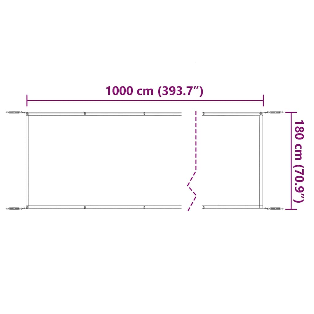 Paravento Verticale Verde Chiaro 180x1000 cm in Tessuto Oxford | homemem39