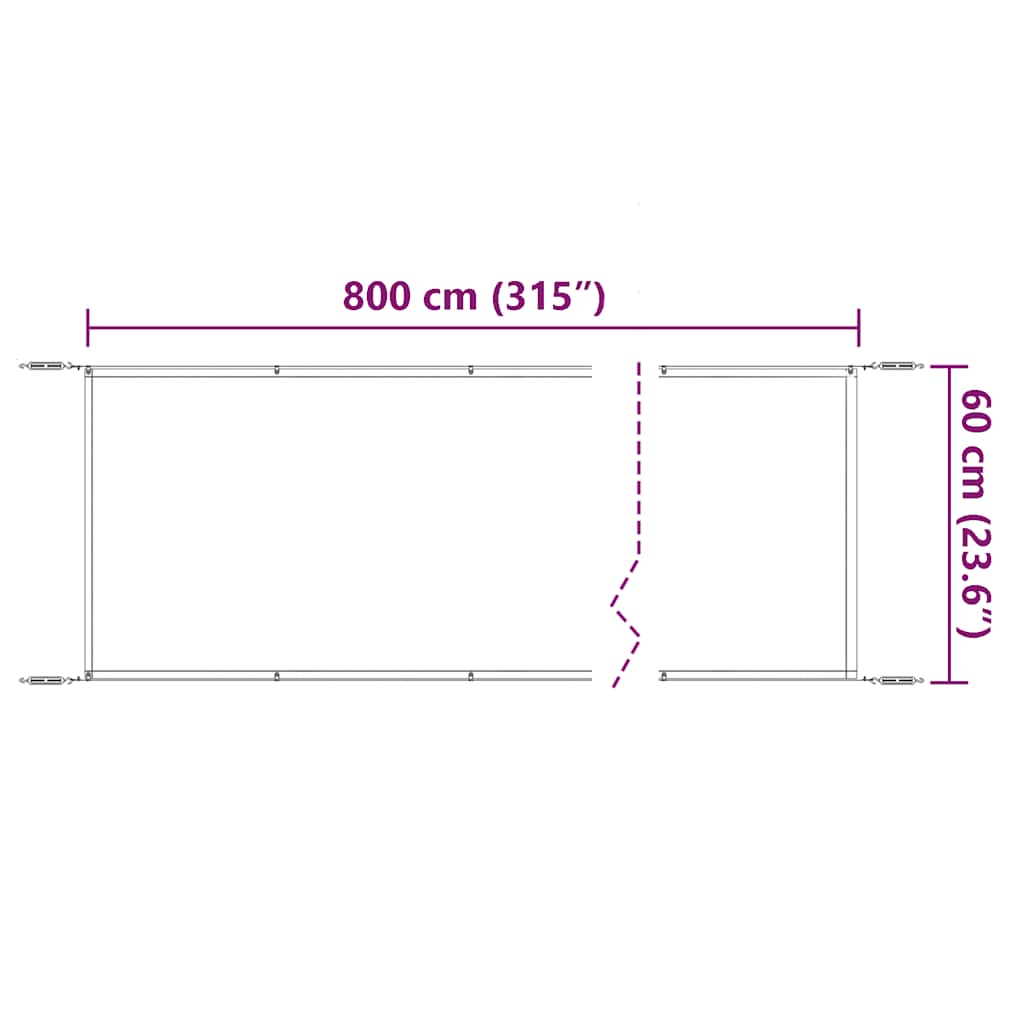 Paravento Verticale Blu 60x800 cm in Tessuto Oxford | homemem39