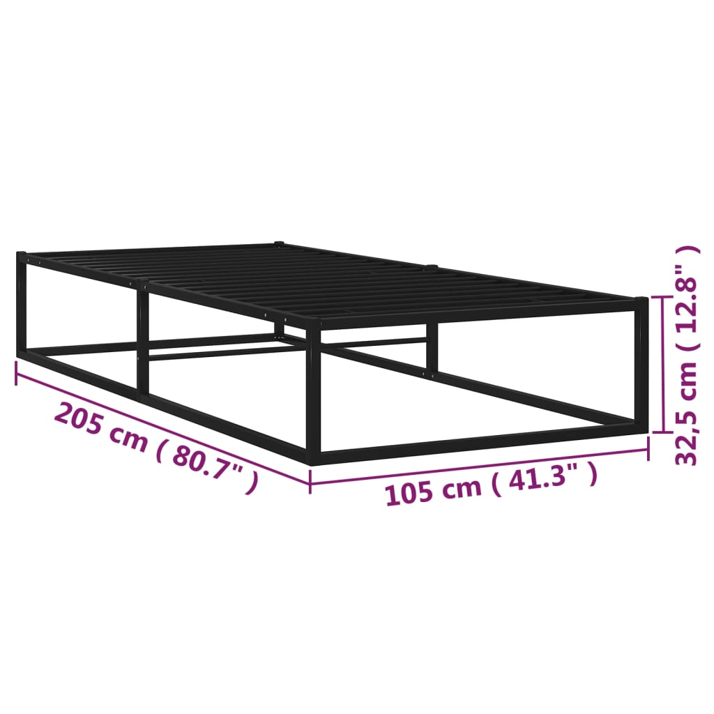 Giroletto Nero in Metallo 100x200 cm | homemem39