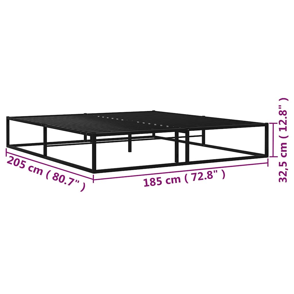 Giroletto Nero in Metallo 180x200 cm | homemem39