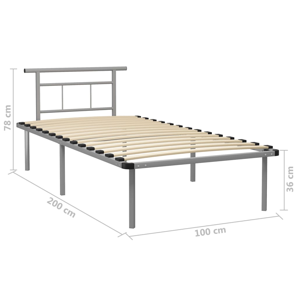 Giroletto Grigio in Metallo 100x200 cm | homemem39
