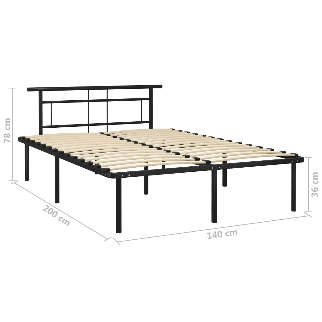 Giroletto Nero in Metallo 140x200 cm | homemem39