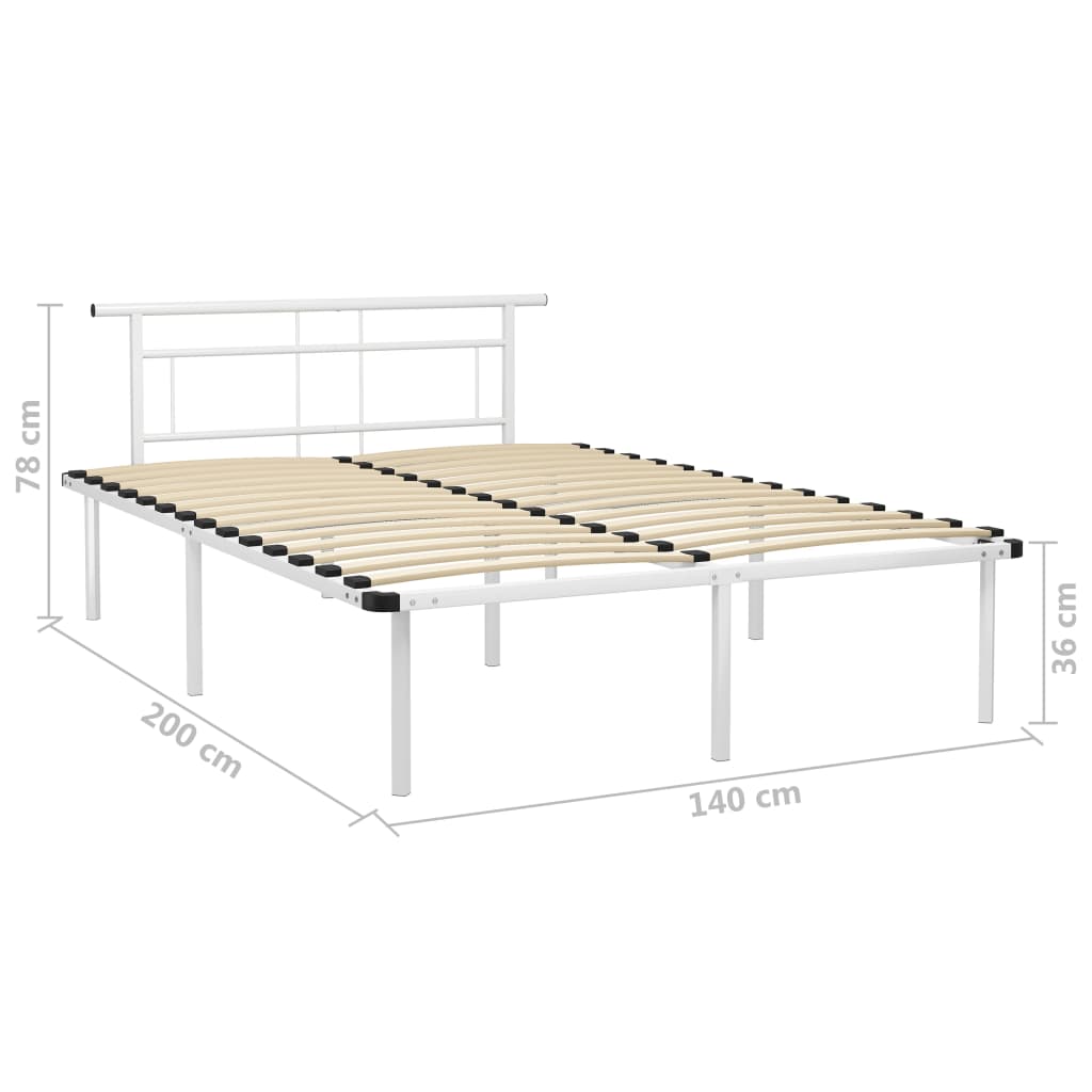 Giroletto Bianco in Metallo 140x200 cm | homemem39