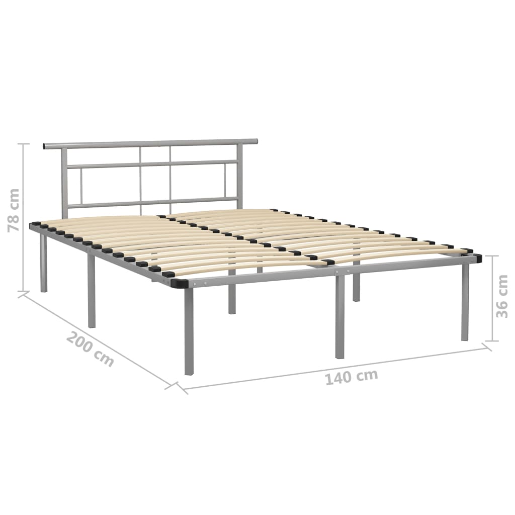 Giroletto Grigio in Metallo 140x200 cm | homemem39