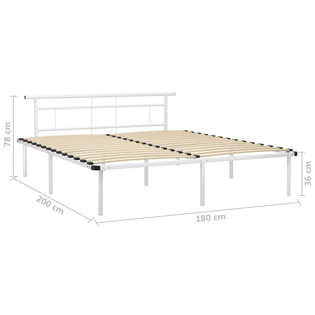 Giroletto Bianco in Metallo 180x200 cm | homemem39