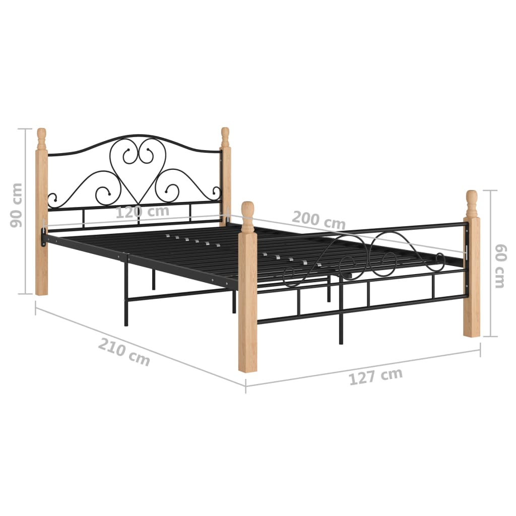 Giroletto Nero in Metallo 120x200 cm | homemem39