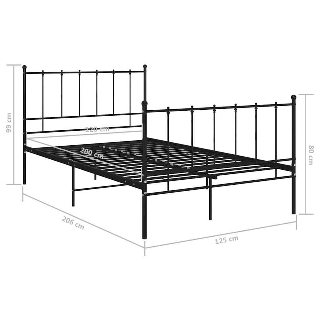 Giroletto Nero in Metallo 120x200 cm | homemem39