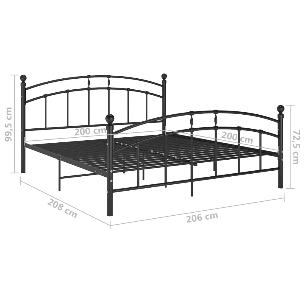 Giroletto Nero in Metallo 200x200 cm | homemem39
