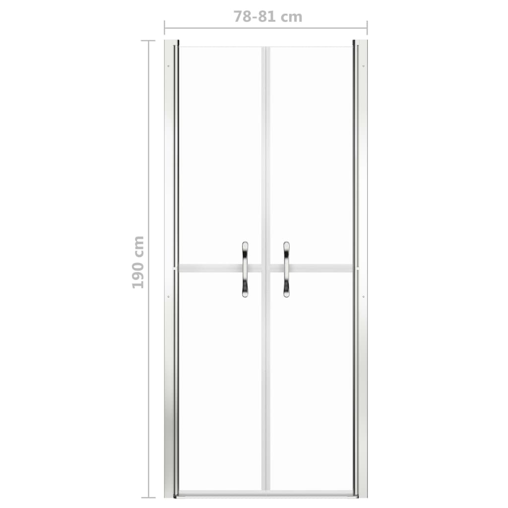 Porta per Doccia in ESG Trasparente 81x190 cm