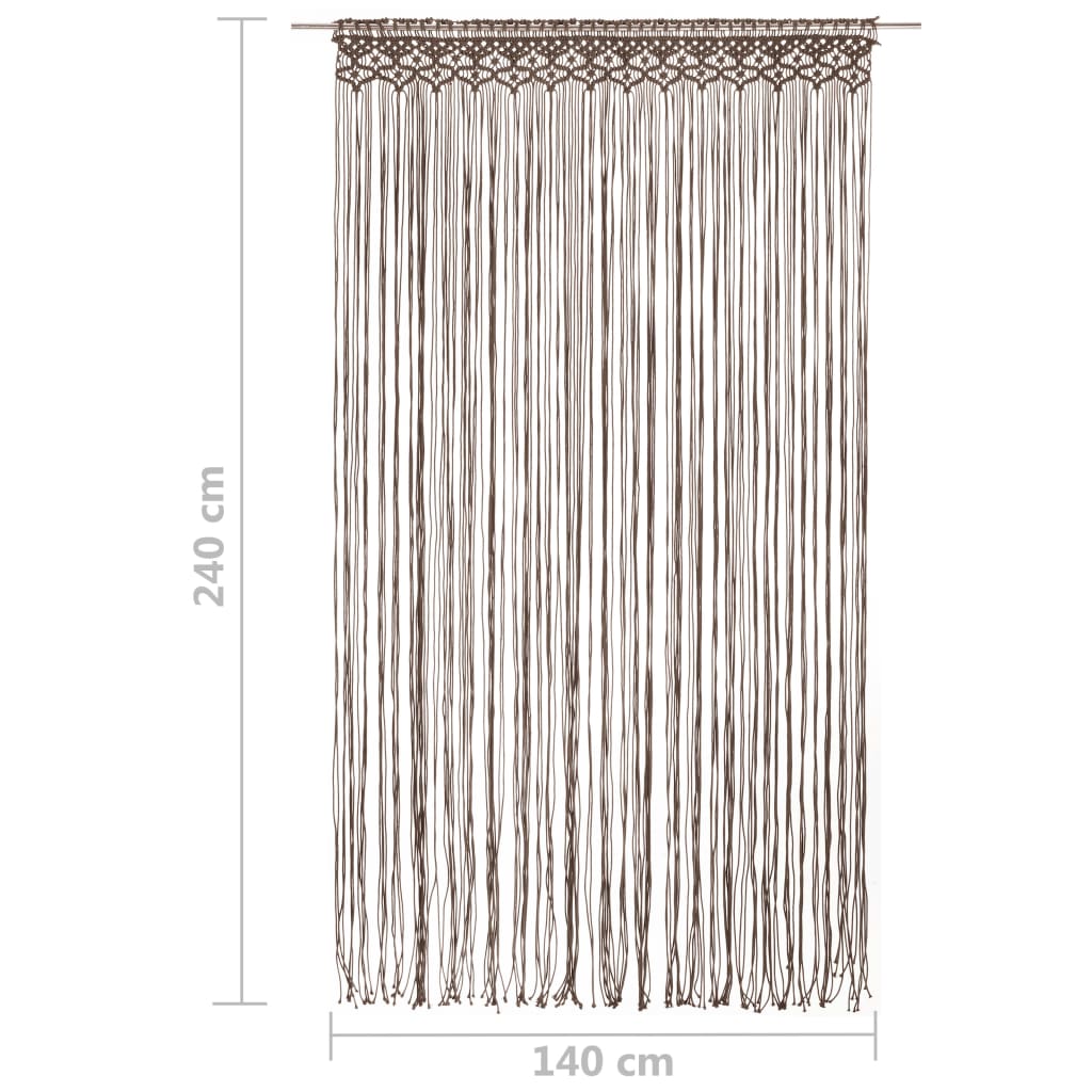 Tenda Macramè Grigio Talpa 140x240 cm in Cotone | homemem39