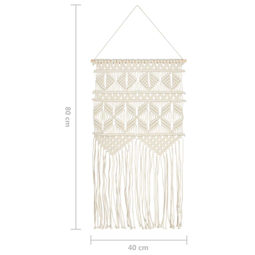 Decorazione da Parete in Macramè 40x80 cm Cotone | homemem39