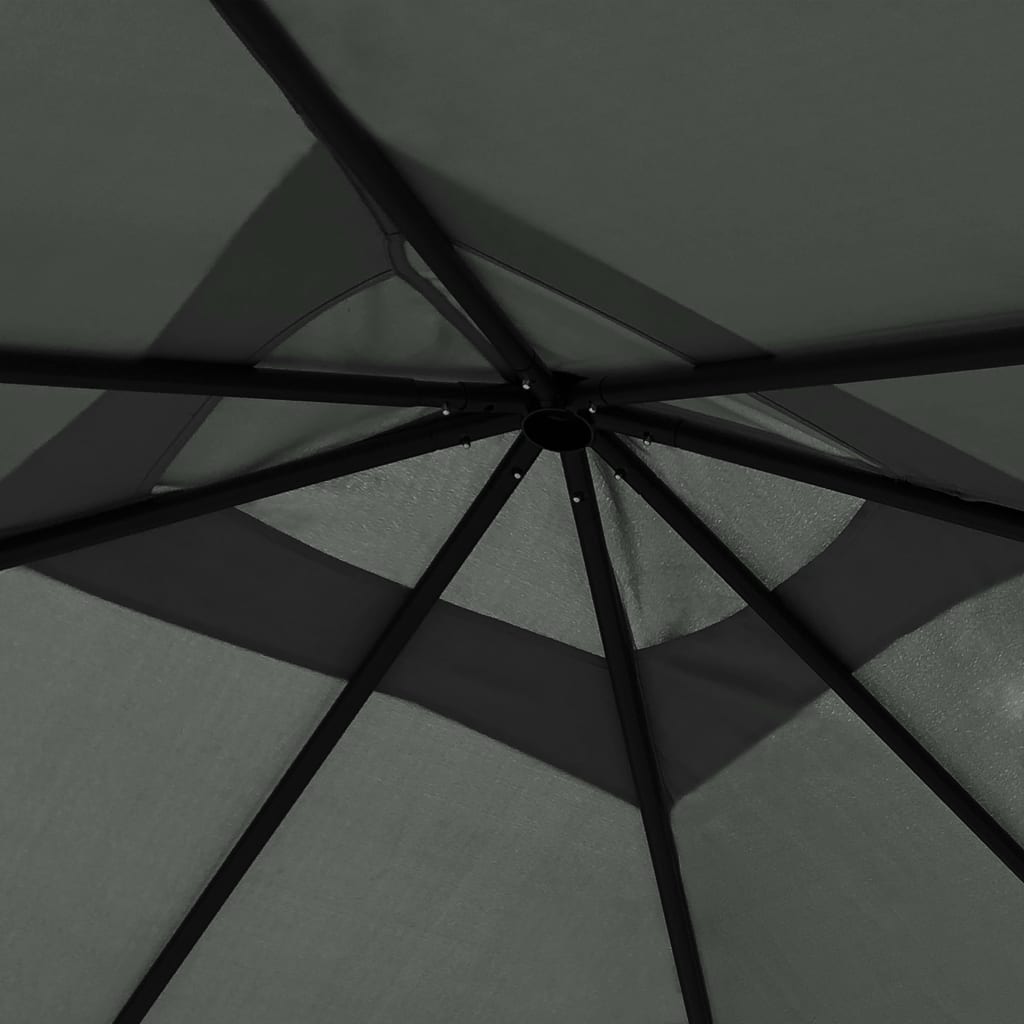 Gazebo con Montanti Rivestiti 3x3x2,6 m Antracite 160 g/m² | homemem39