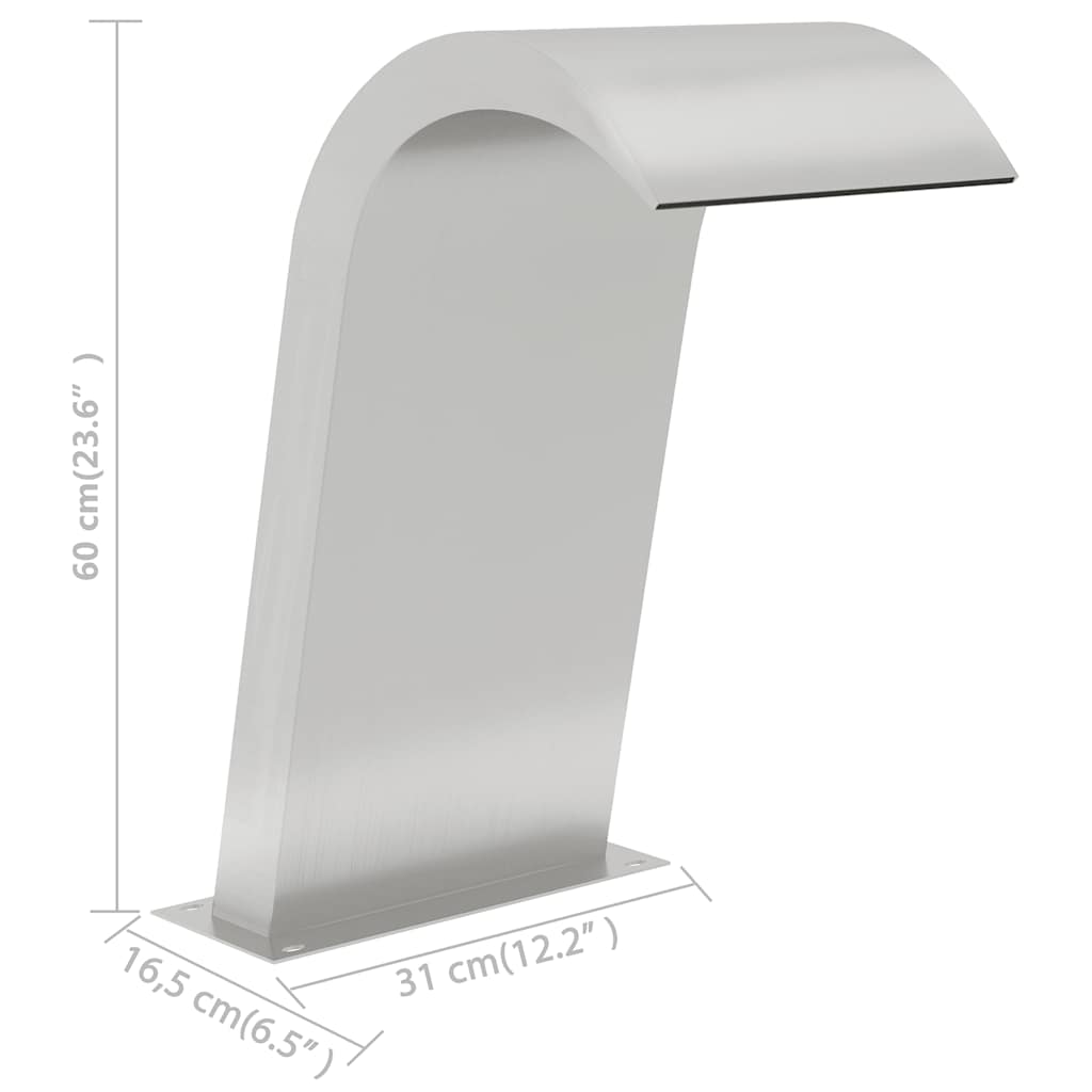 Fontana per Piscina 50x30x60 cm in Acciaio Inox 304 | homemem39