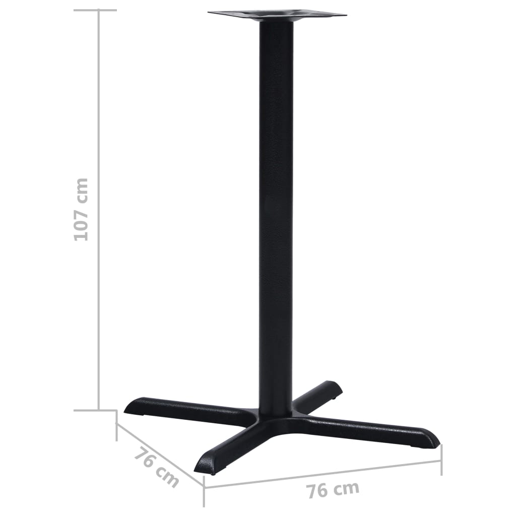 Gamba per Tavolino da Bar Nero 76x76x107cm in Ghisa | homemem39