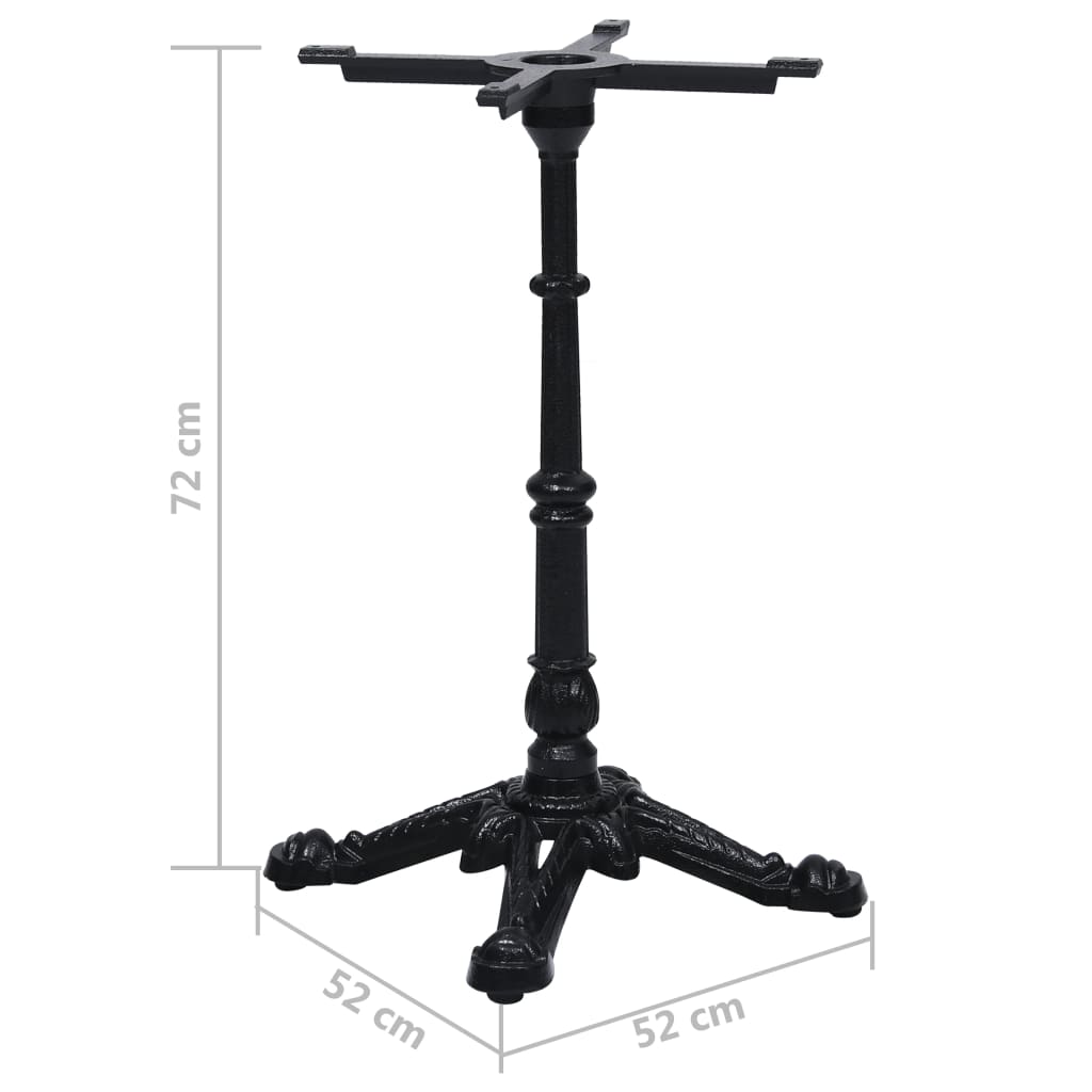 Gamba per Tavolino da Bistrò Nero 52x52x72 cm in Ghisa | homemem39