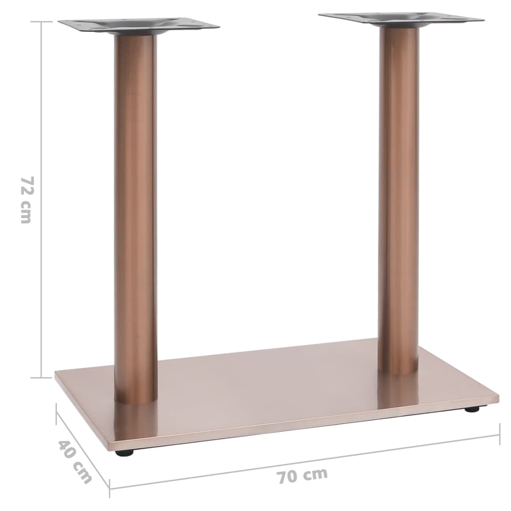 Gamba per Tavolino da Bar Ottone 70x40x72 cm in Acciaio Inox - homemem39