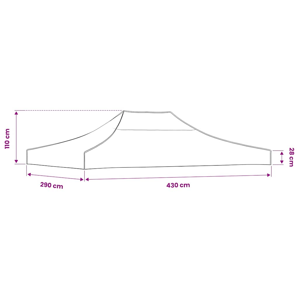 Tetto per Tendone per Feste 4,5x3 m Arancione 270 g/m²