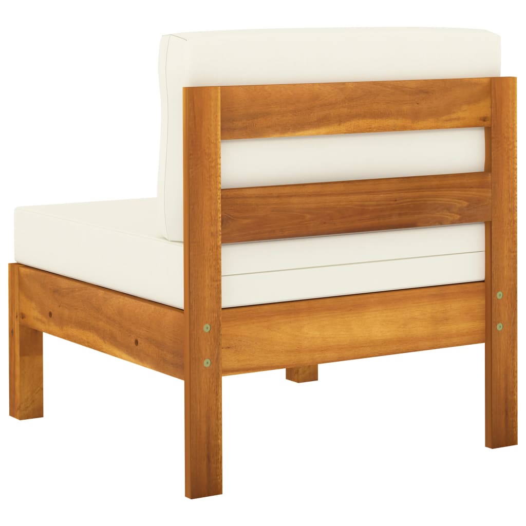Set da Giardino 5 pz con Cuscini 100x60 cm Legno di Acacia | homemem39
