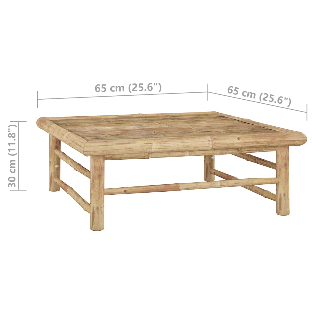 Set Divani da Giardino 5 pz con Cuscini Bianco Crema in Bambù | homemem39