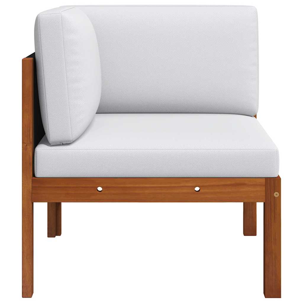Set da giardino 2 pezzi con cuscini in legno di acacia e corda | homemem39