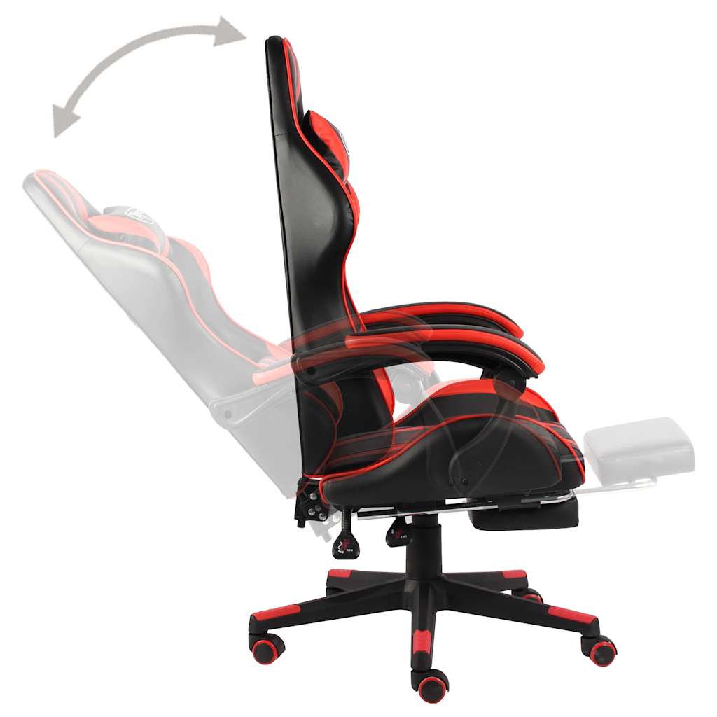 Sedia da Gaming con Poggiapiedi e in Similpelle