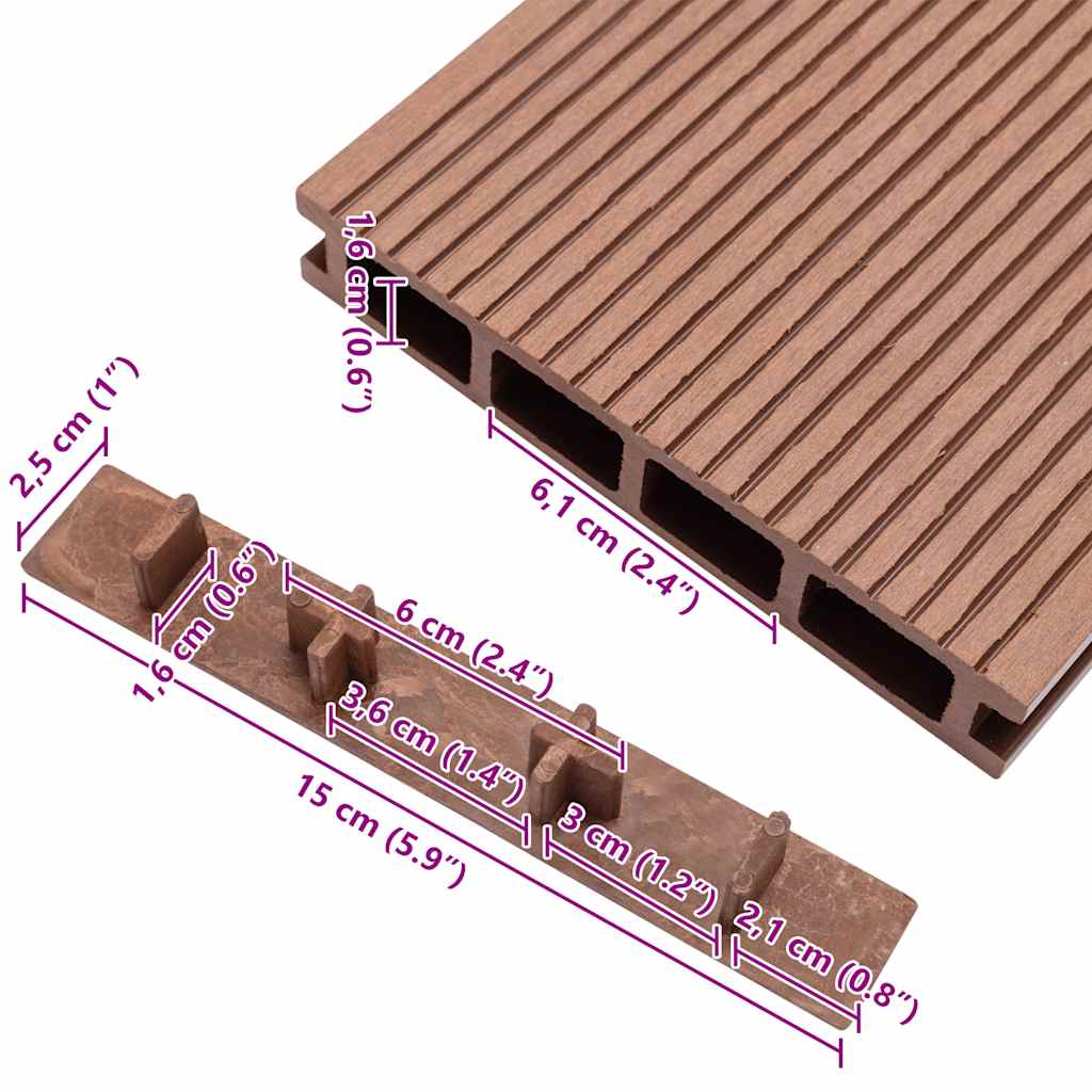 Tappi per Decking 10 pz in Plastica Marrone