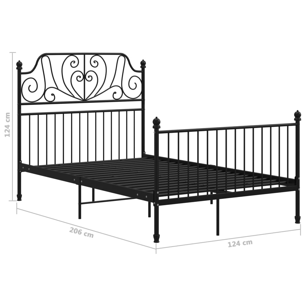 Giroletto Nero in Metallo 120x200 cm | homemem39