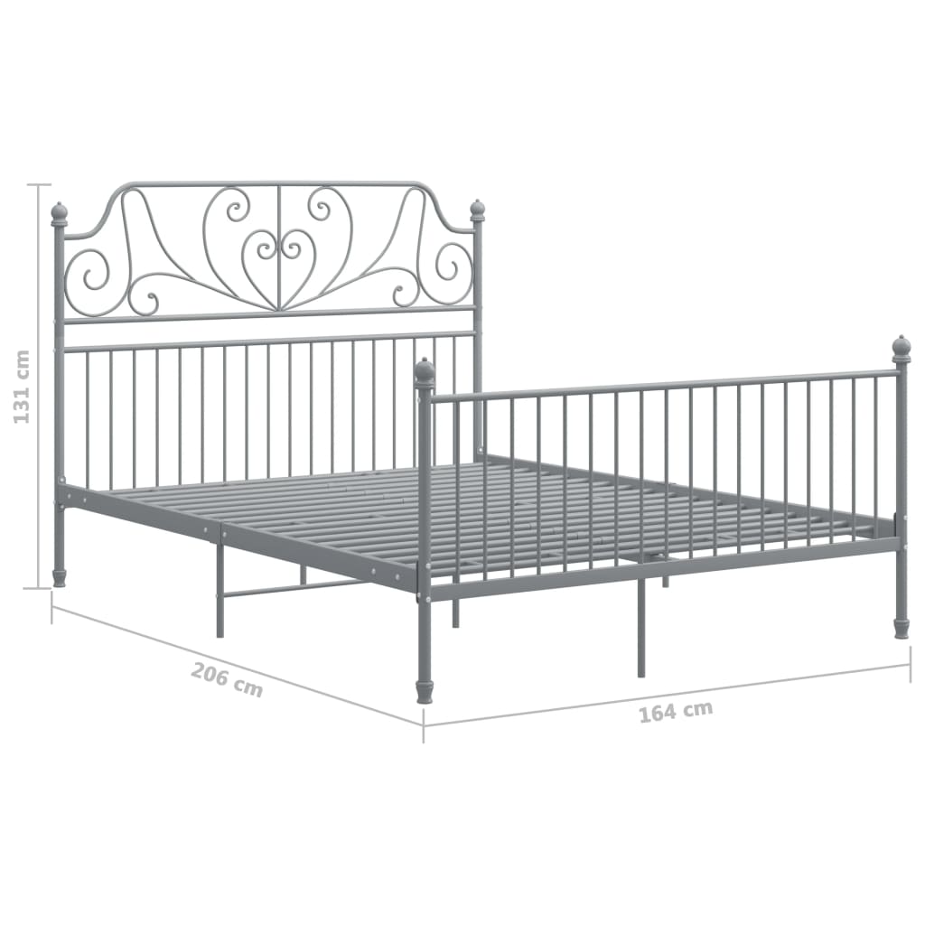 Giroletto Grigio in Metallo 160x200 cm | homemem39