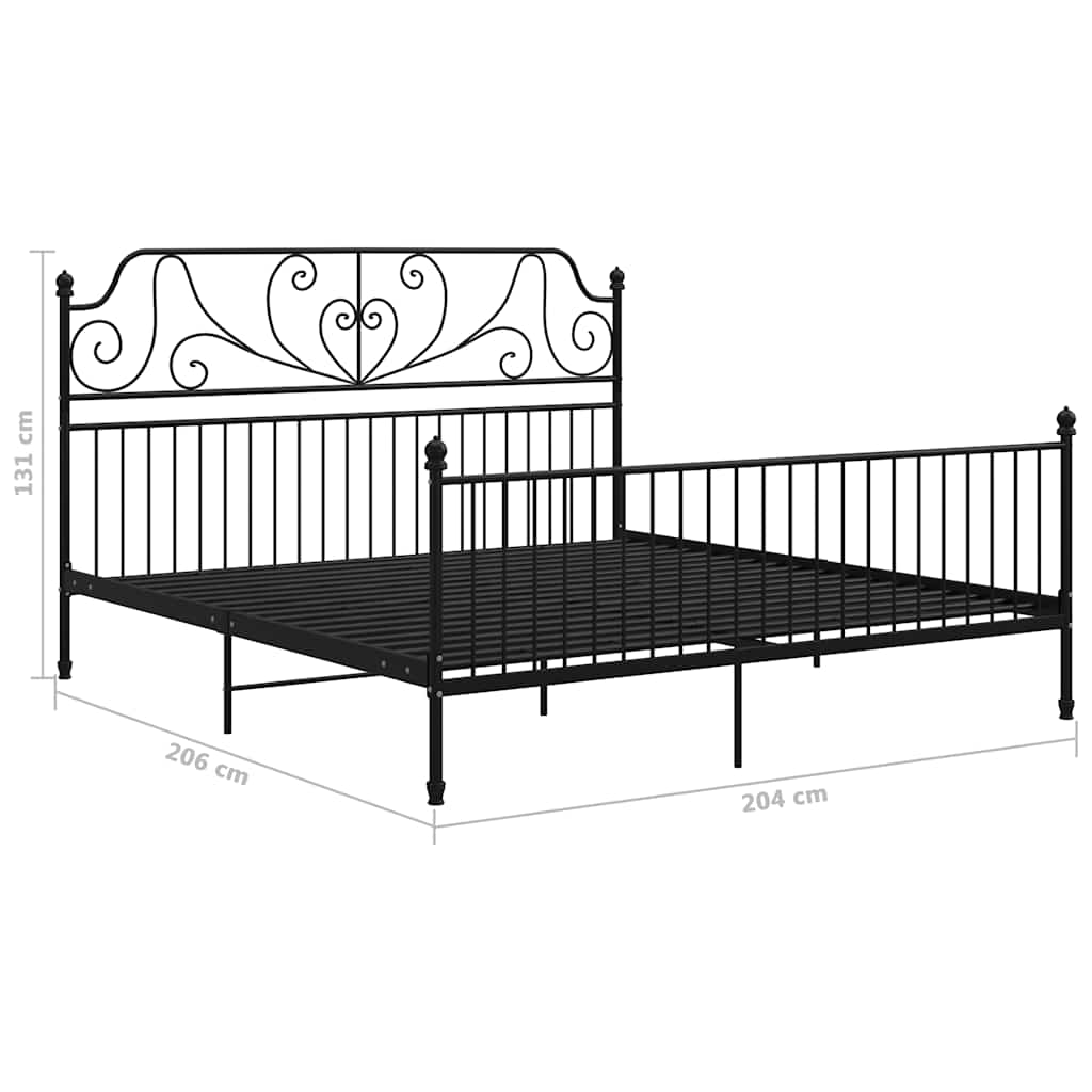 Giroletto Nero in Metallo 200x200 cm | homemem39